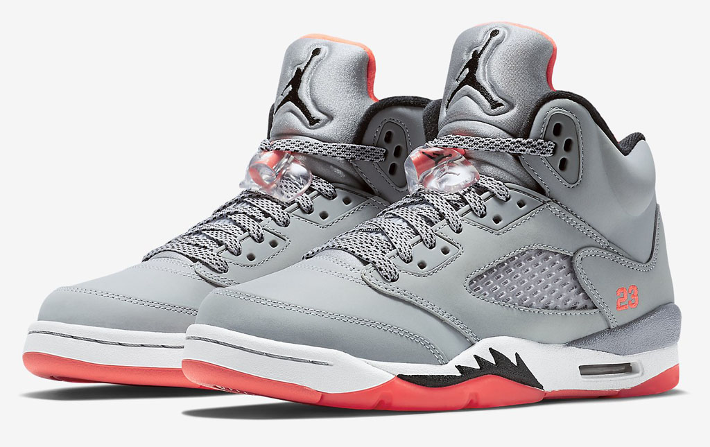 pink and grey jordan 5