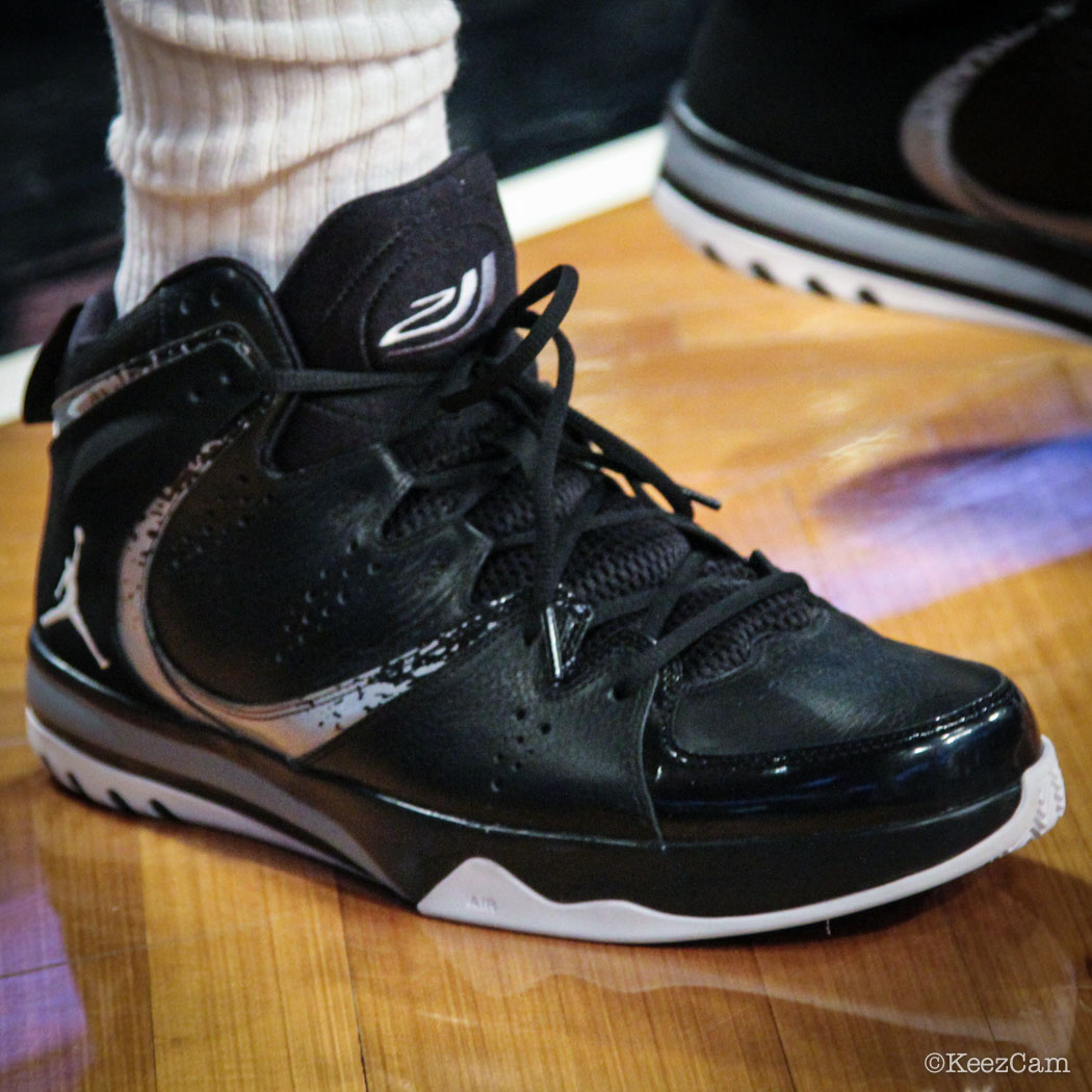 Sole Watch // Up Close At Barclays for Nets vs Cavs - Joe Johnson wearing Jordan Phase 23 Hoops II PE