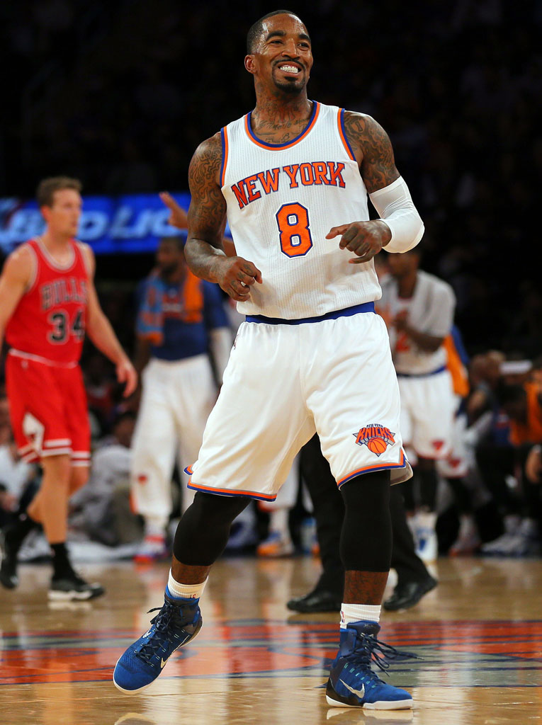 JR Smith wearing Nike Kobe 9 Elite Brave Blue