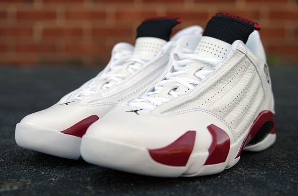 Air Jordan 14 XIV Retro Shoes White Varsiy Red 487471-101 (3)