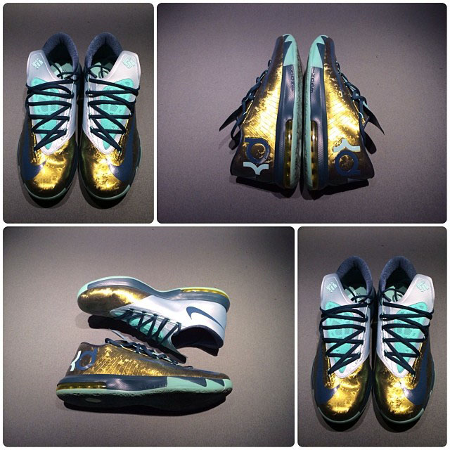 Nike KD 6 Gold/Navy-Teal