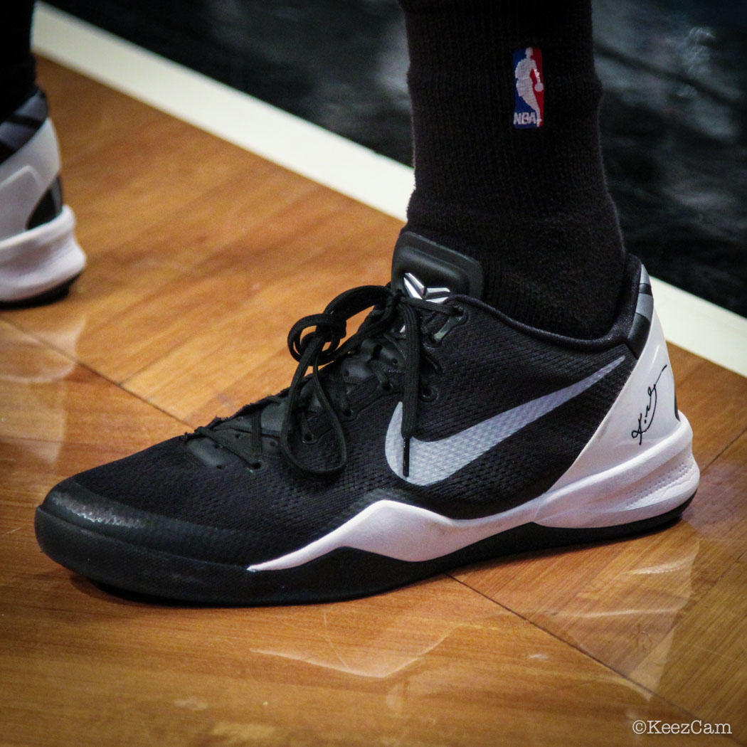 Sole Watch // Up Close At Barclays for Nets vs Cavs - Sergey Karasev wearing Nike Kobe 8