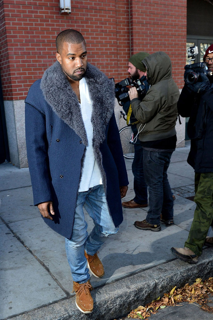 Kanye West wearing Visvim FBT Shaman