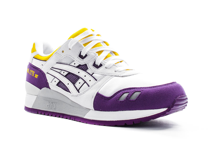 purple and gold tennis shoes