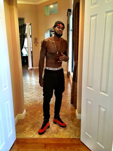 Earl Clark wearing Air Jordan XIV 14 Ferrari