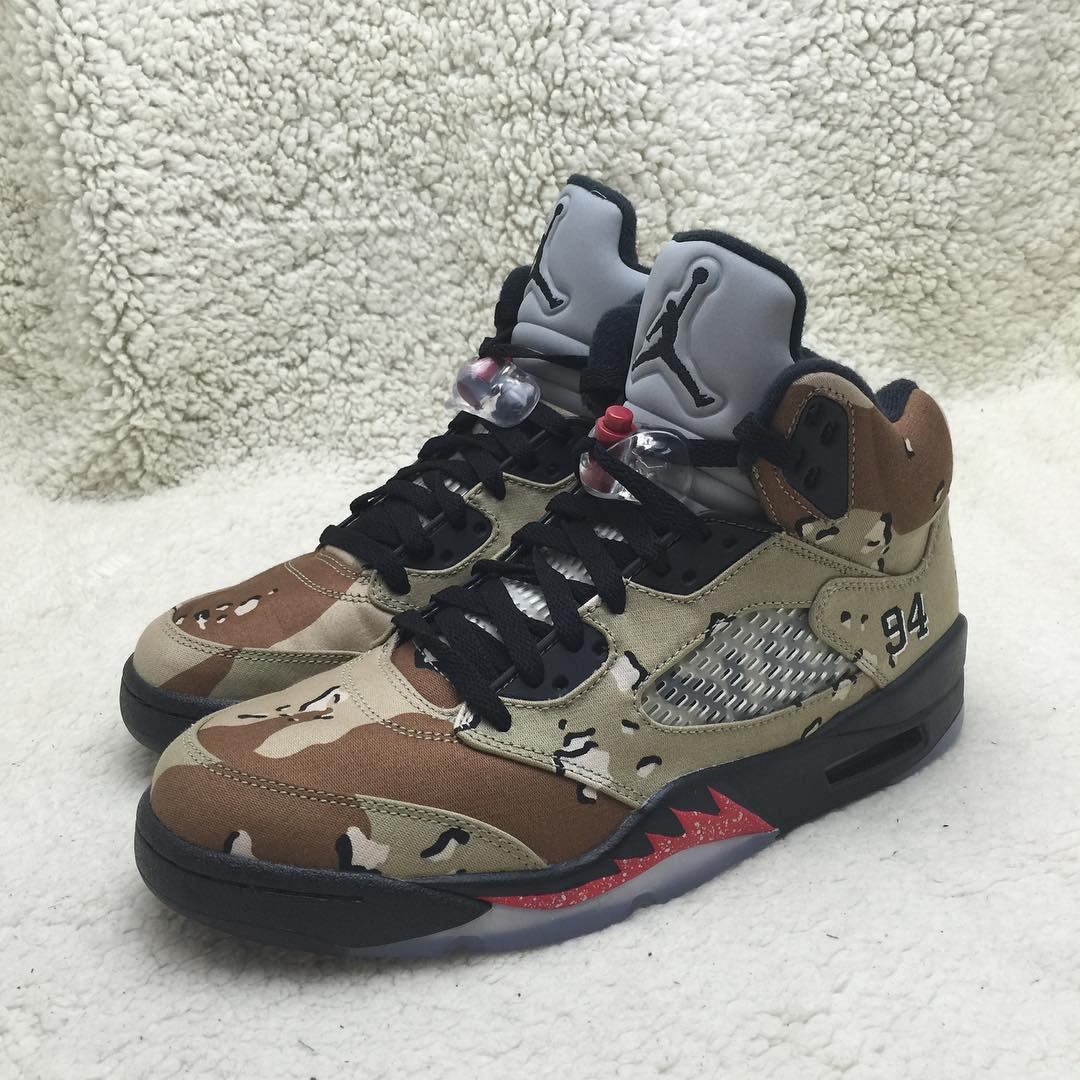 camo supreme jordan 5