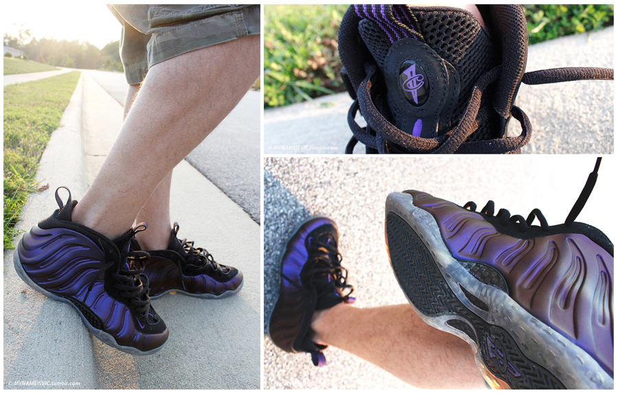 eggplant foams on feet