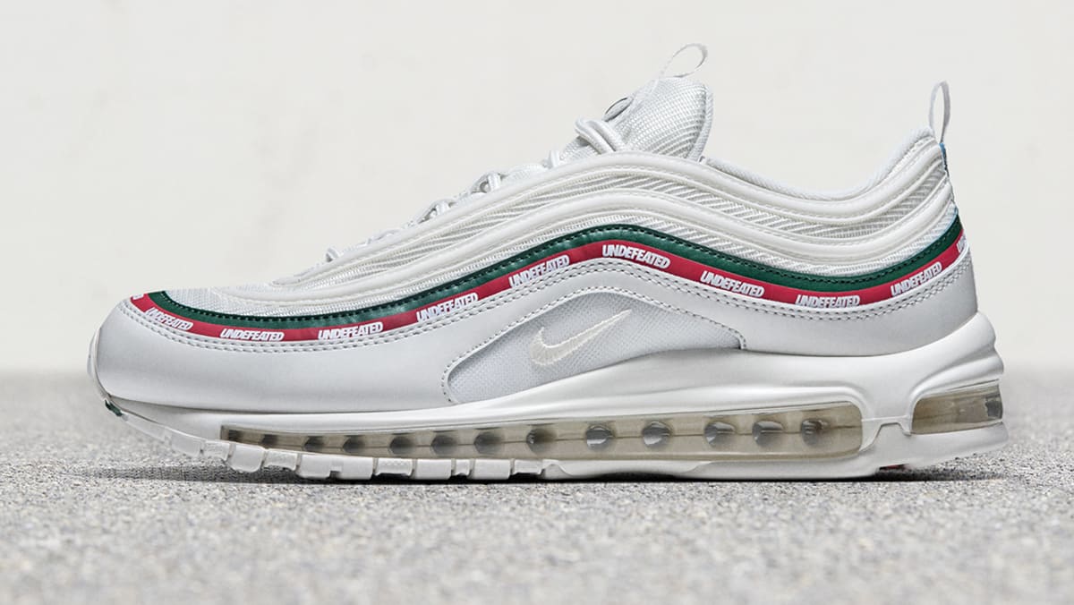 white undefeated air max 97
