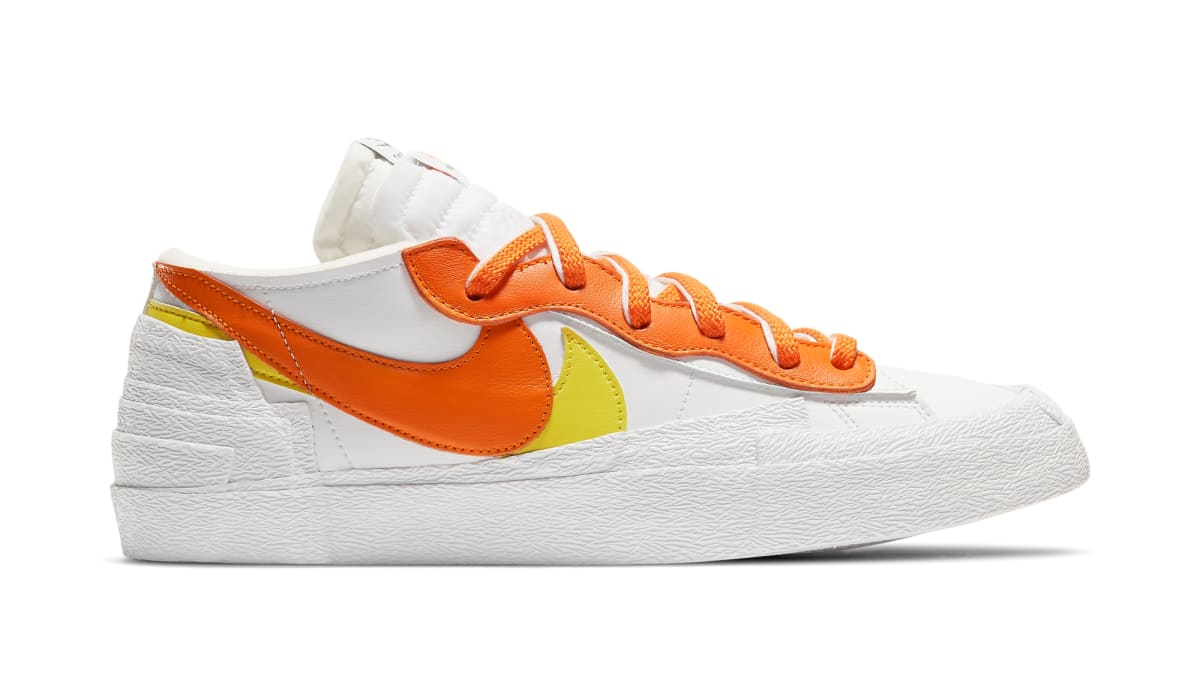 sacai nike blazer low magma orange
