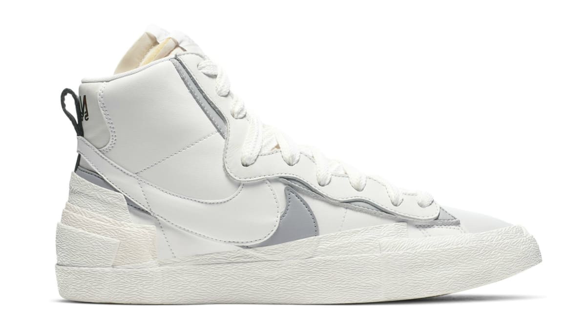 nike blazer sacai white grey