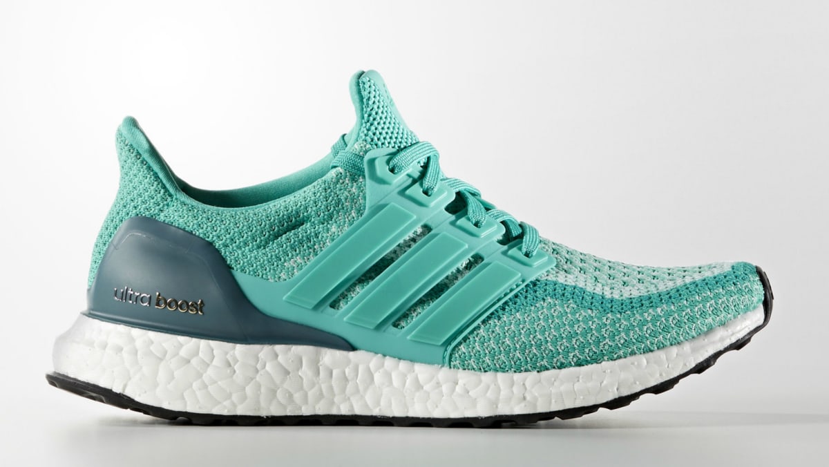 adidas womens boost neutral running shoes vivid teal/neo iron