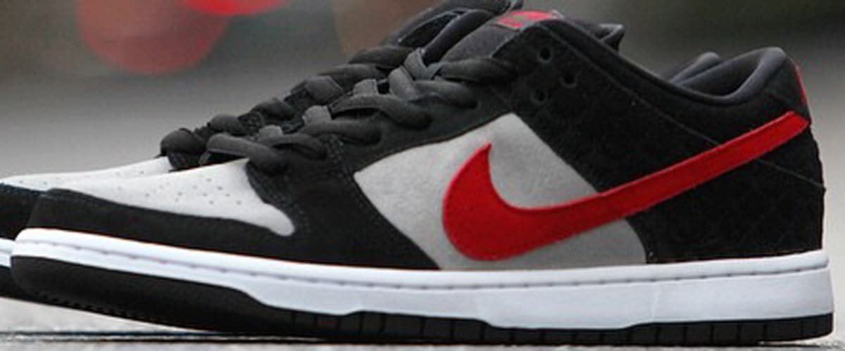 red and grey sb dunks