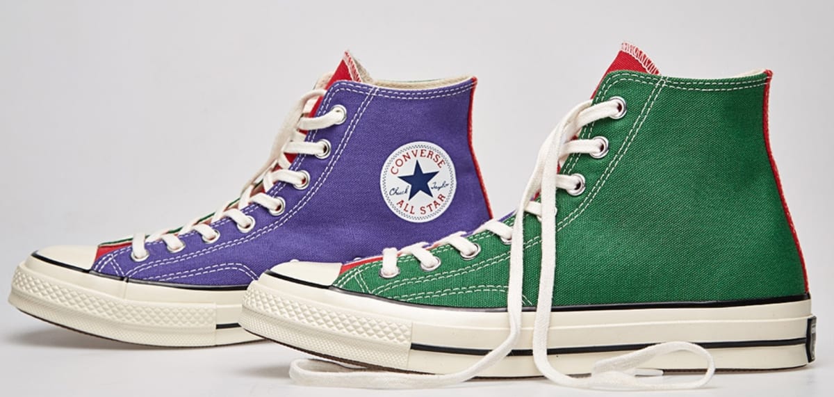 red blue green converse