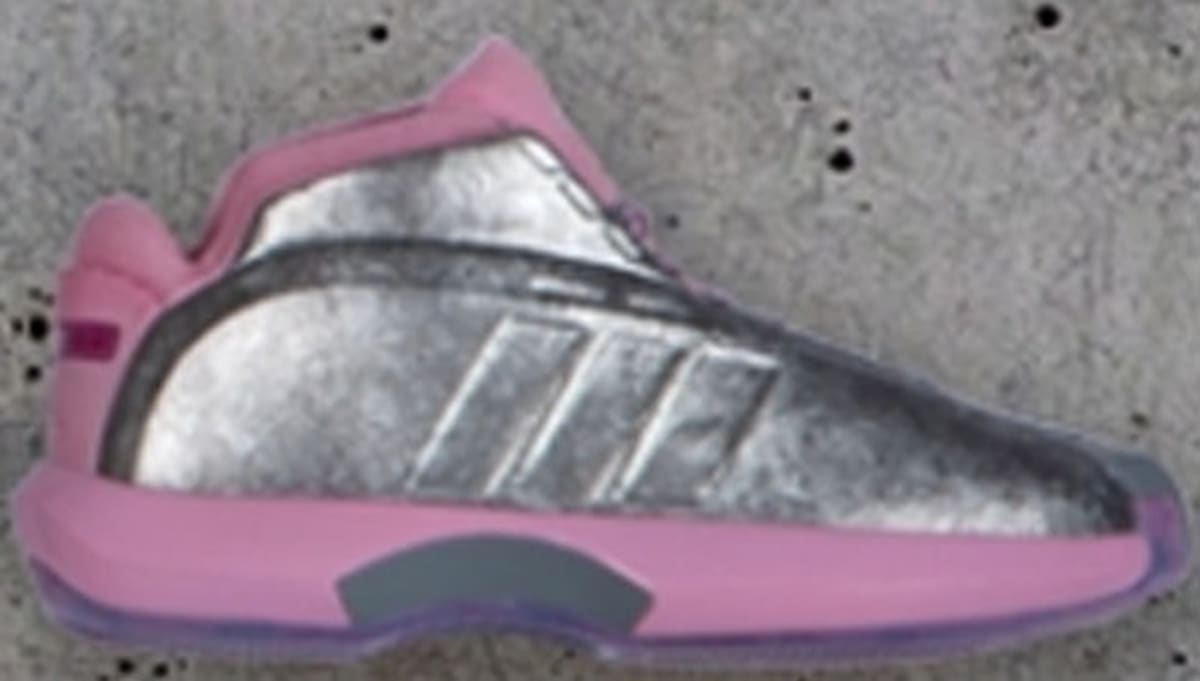 silver and pink adidas