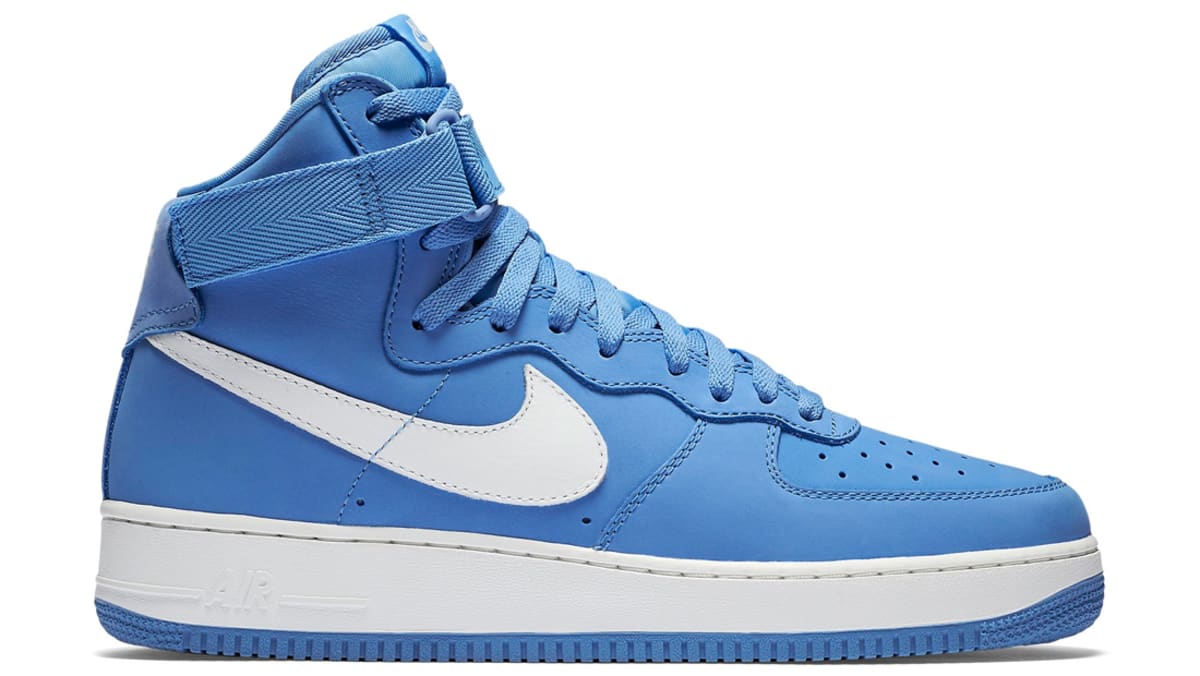 nike air force 1 blue and white high