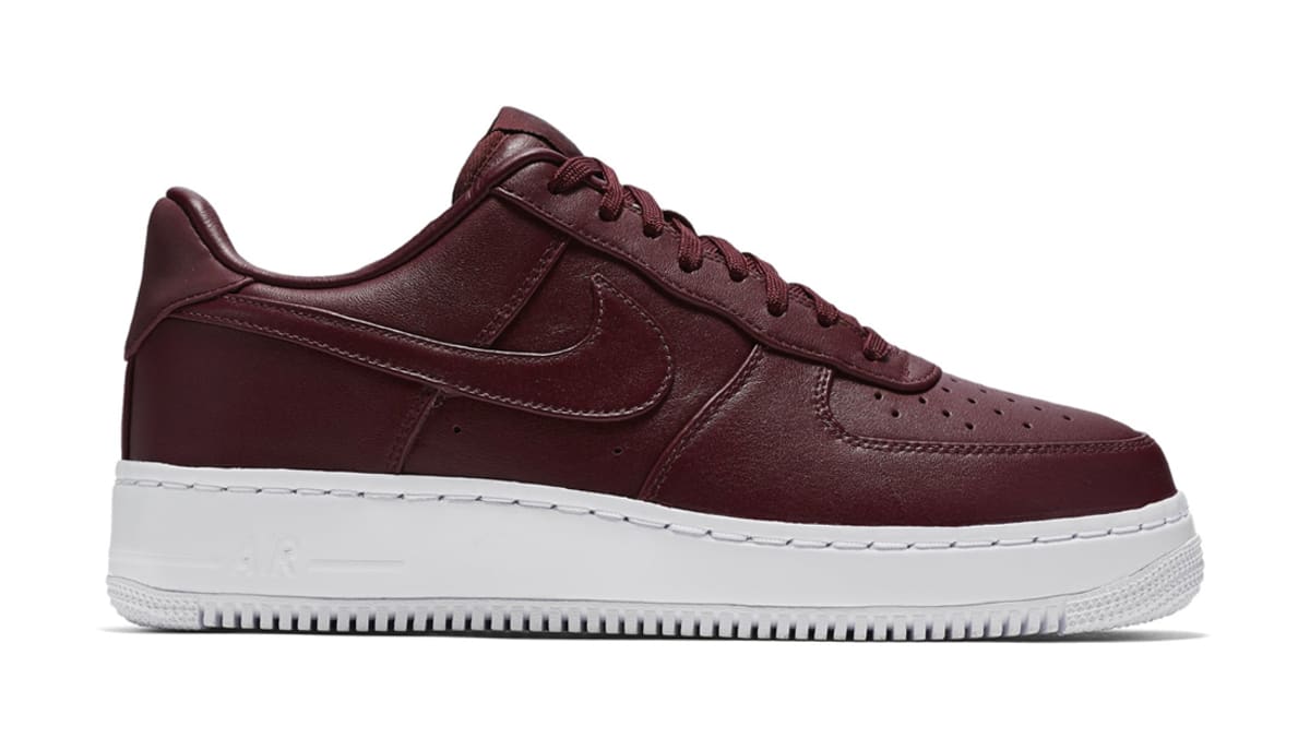 maroon and white air force ones