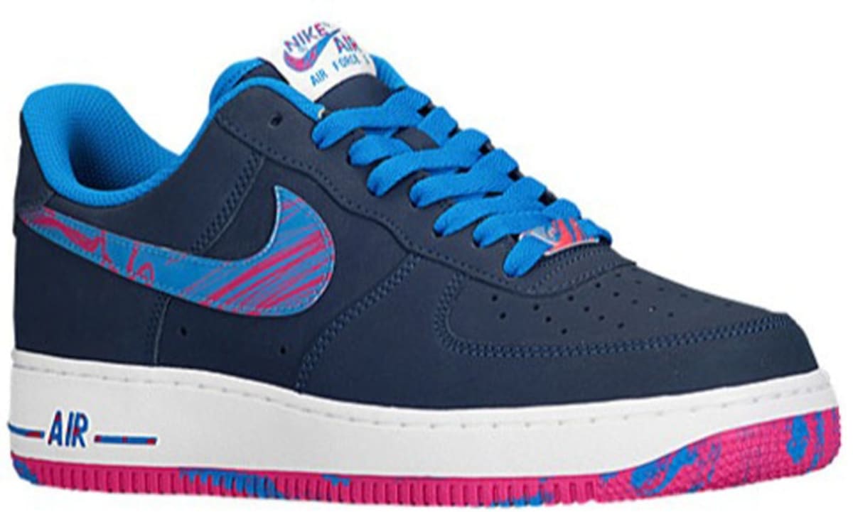 pink white and blue air force 1