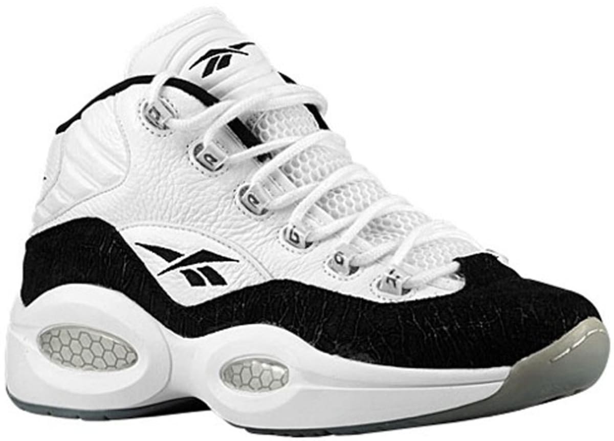 reebok white black