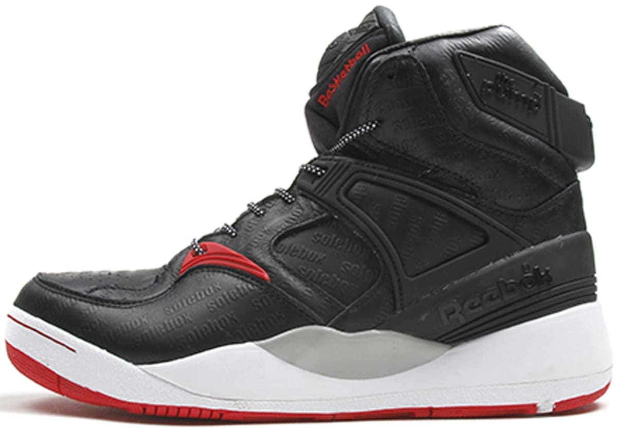 reebok pump black and red