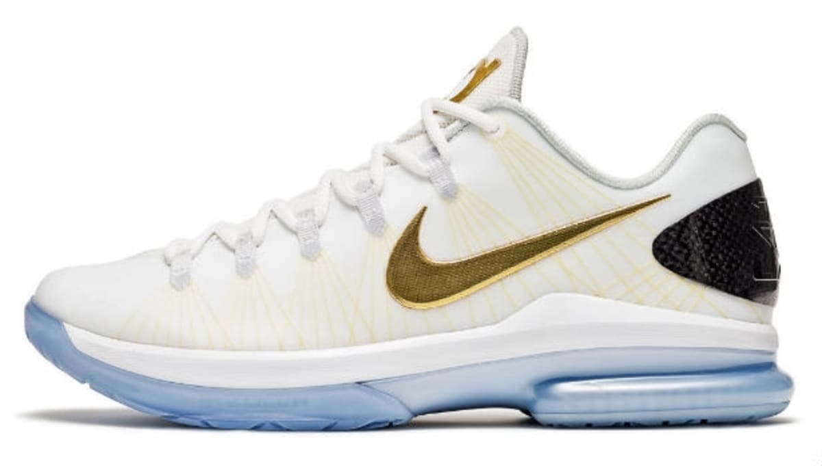 kd shoes white and gold