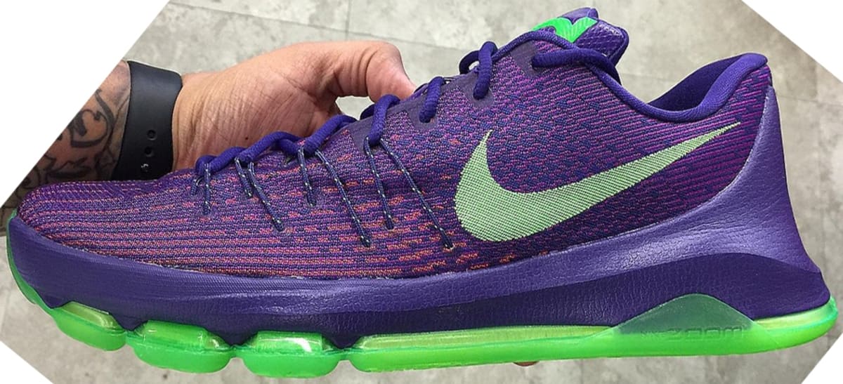 kd purple and green shoes