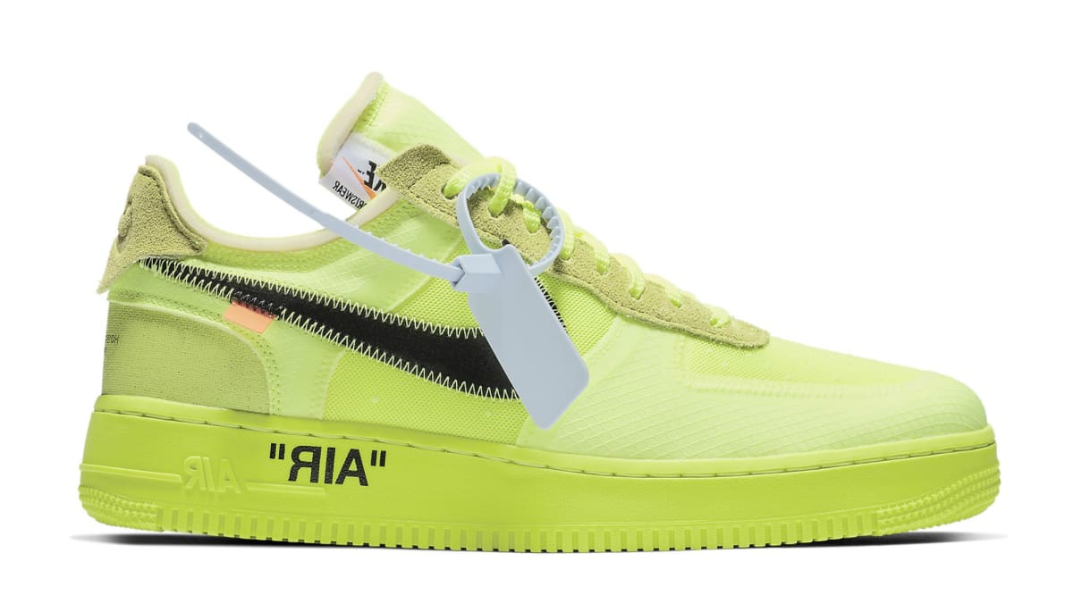 nike air force off white green