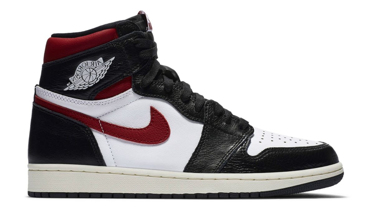nike air jordan 1 black white sail gym red