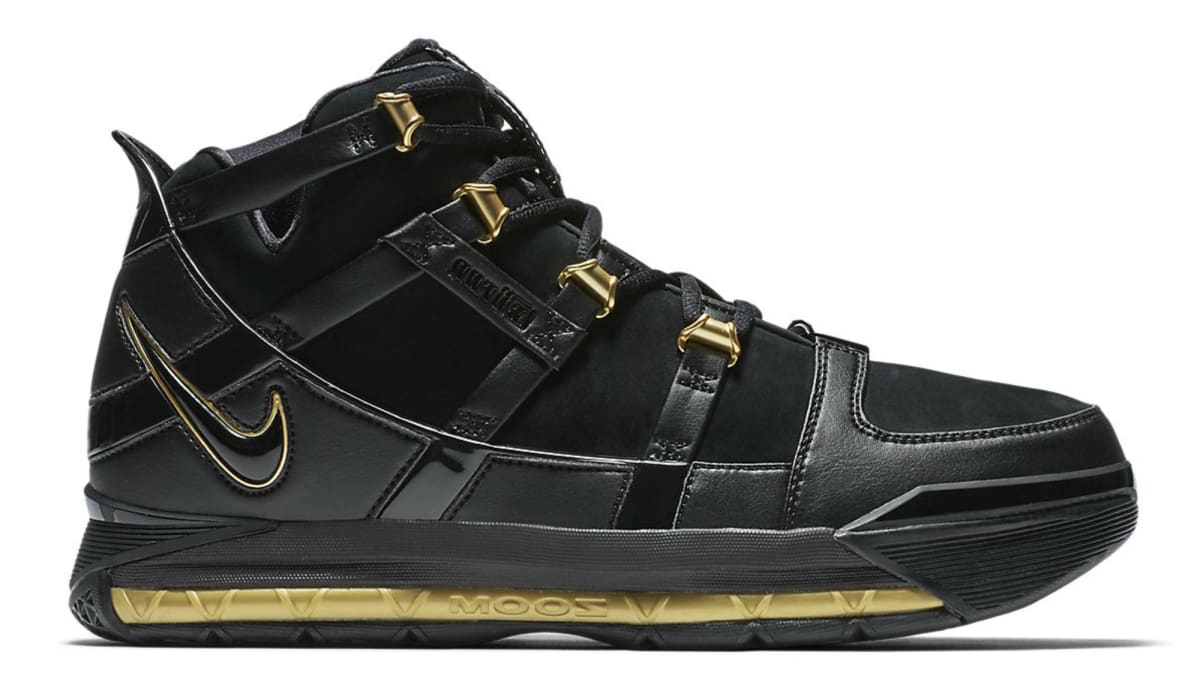 zoom lebron 3 black and gold