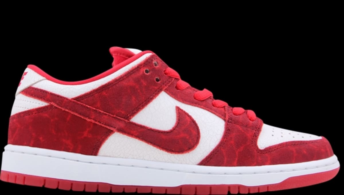 nike dunk low red and white