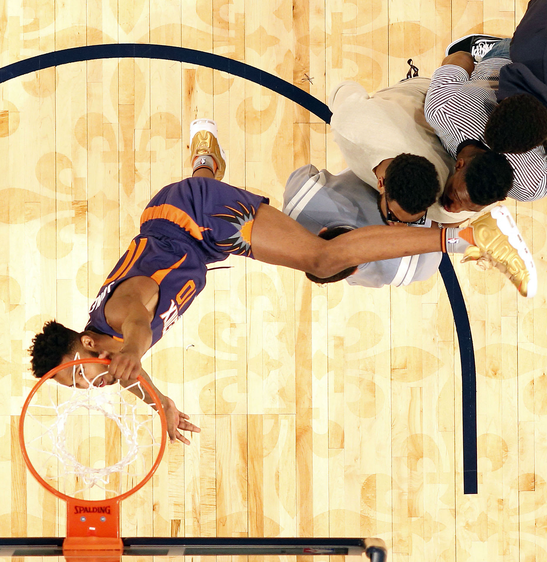 Derrick Jones Jr. Nike Air More Uptempo Supreme Gold Dunk Contest