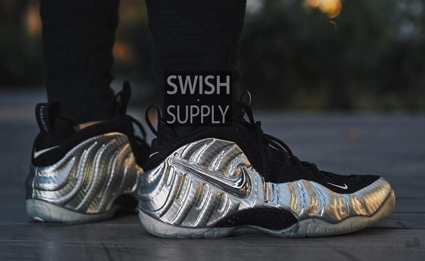 foamposite pro black metallic silver