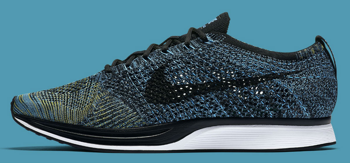 nike flyknit racer blue glow