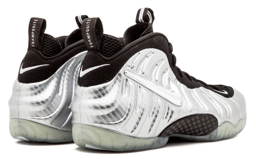 nike air foamposite pro metallic silver