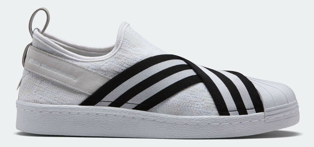 superstar slip on black and white