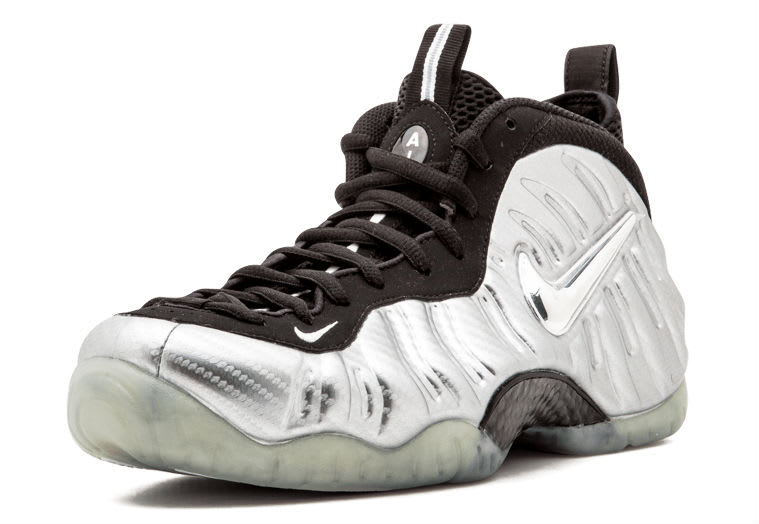 nike foamposite boots silver