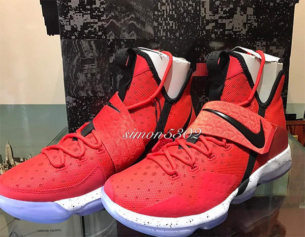 lebron 14 white and red