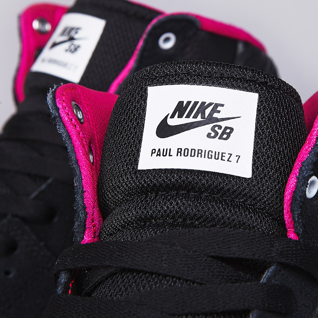 Nike SB Paul Rodriguez 7 High - Black / White / Pink Foil | Complex