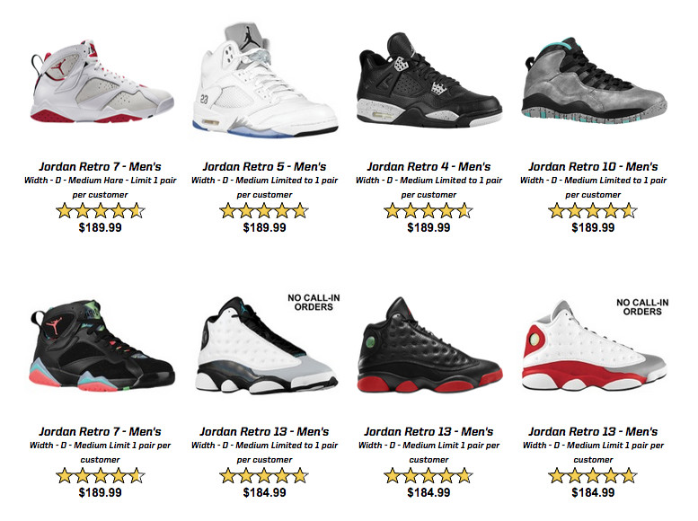 jordans price list