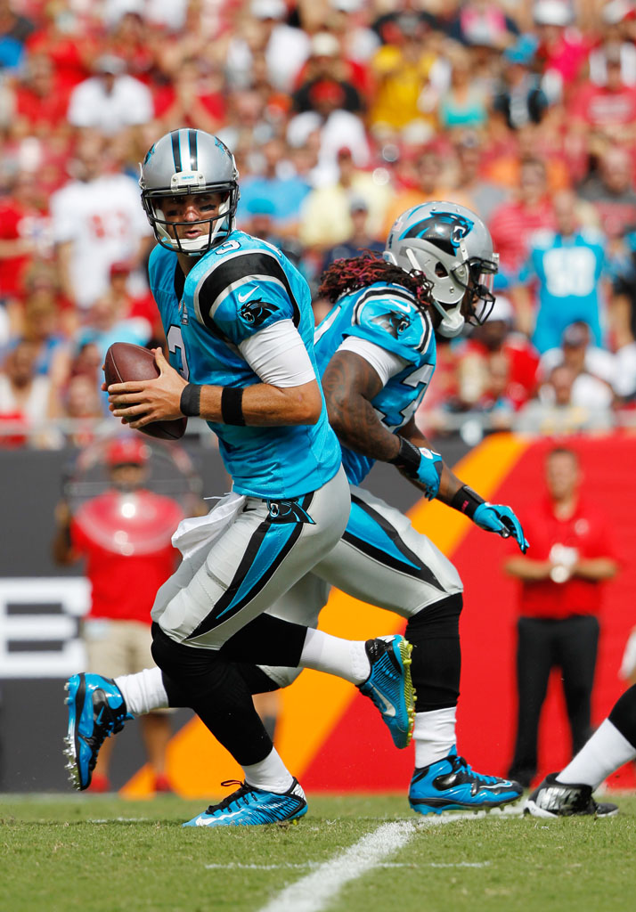 Derek Anderson wearing Nike Vapor Carbon 2014 Elite Panthers