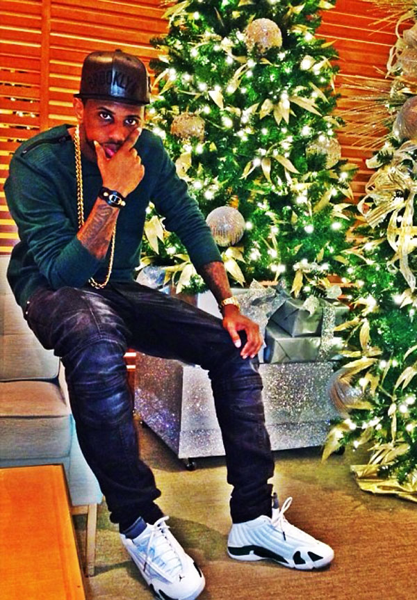 Fabolous wearing Air Jordan 14 Retro Forest Green