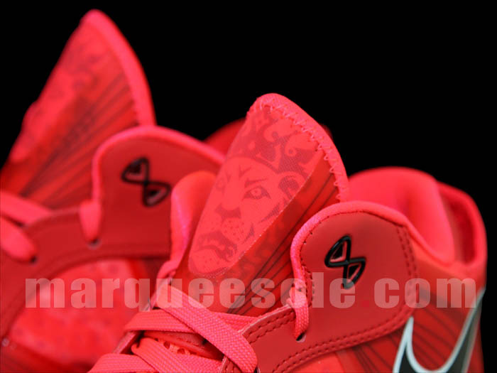 Nike Air Max LeBron 8 V/2 Low Solar Red White Black 456849-600