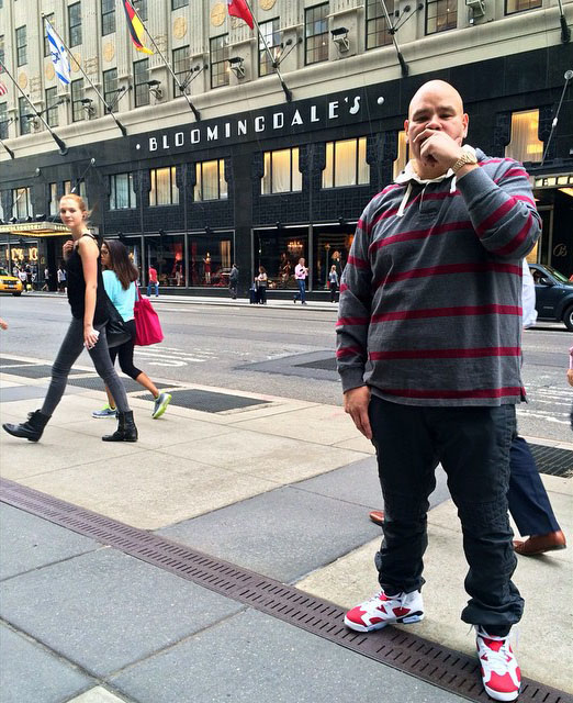 Fat Joe wearing Air Jordan VI 6 Carmine