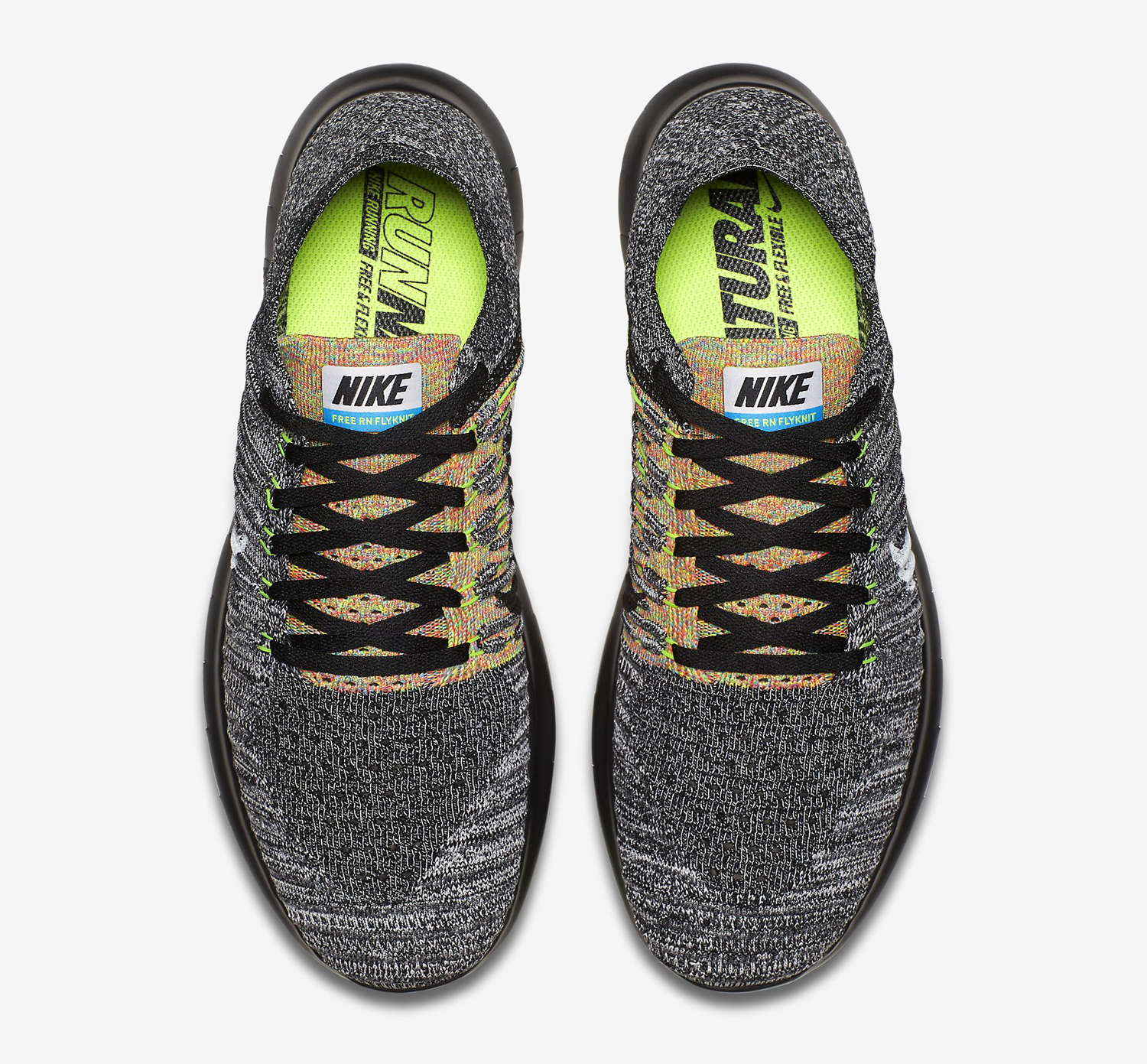 nike free rn flyknit multicolor womens