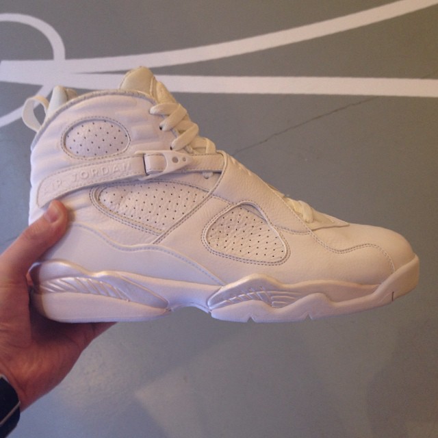 Air Jordan VIII 8 All-White Sample