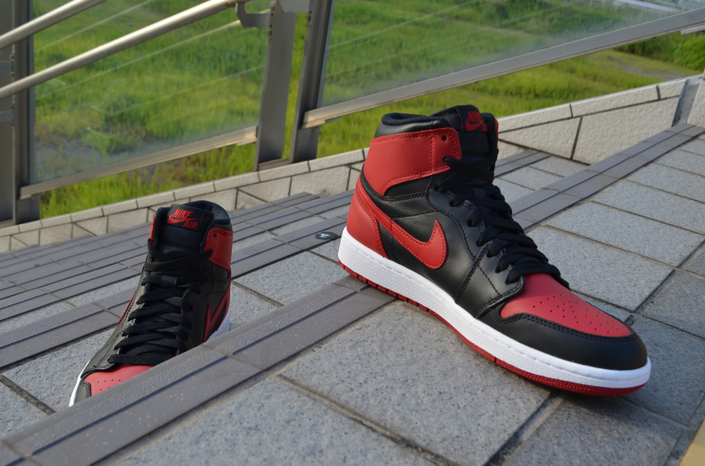 Air Jordan 1 I Retro Black Red 555088-023 (11)