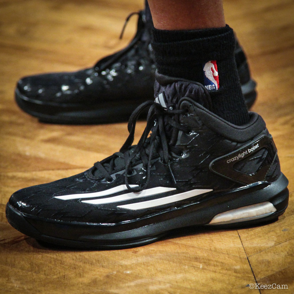 Sebastian Telfair wearing adidas Crazylight Boost