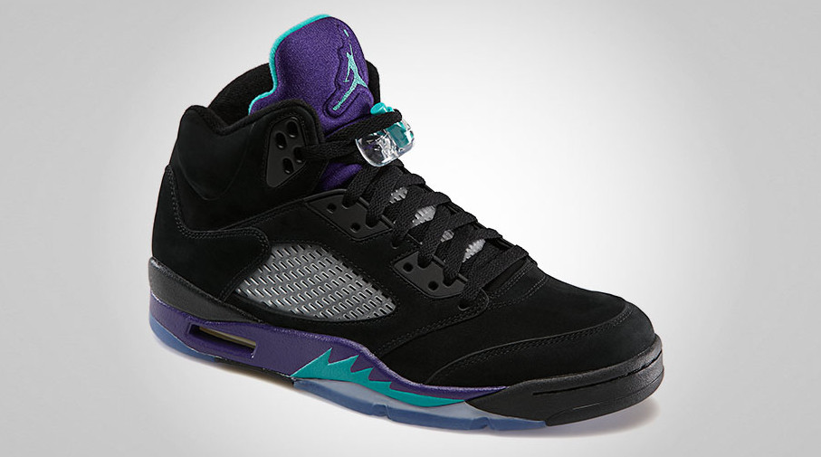 air jordan 5 retro white new emerald grape ice black