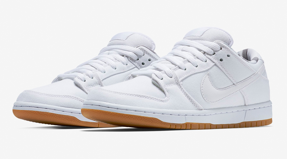 dunk low all white