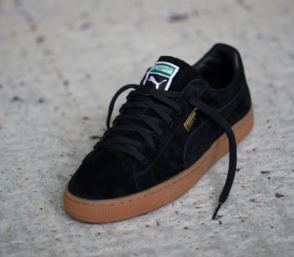 puma black gum sole