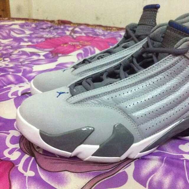 Air Jordan XIV 14 Wolf Grey/Sport Blue Release Date 487471-004  (1)